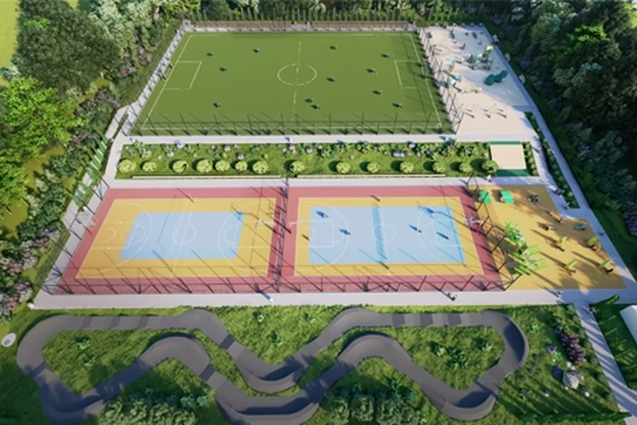 Amenajarea zonei sportive a parcului — or. Cupcini, r-l Edineț, R. Moldova